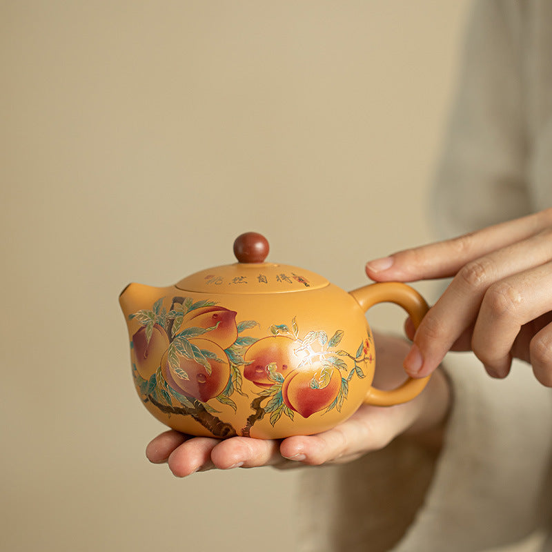 Chinese tea set, Jiutao purple clay teapot, tea set