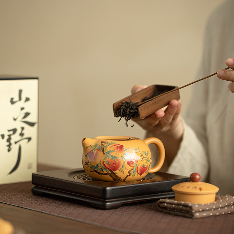 Chinese tea set, Jiutao purple clay teapot, tea set