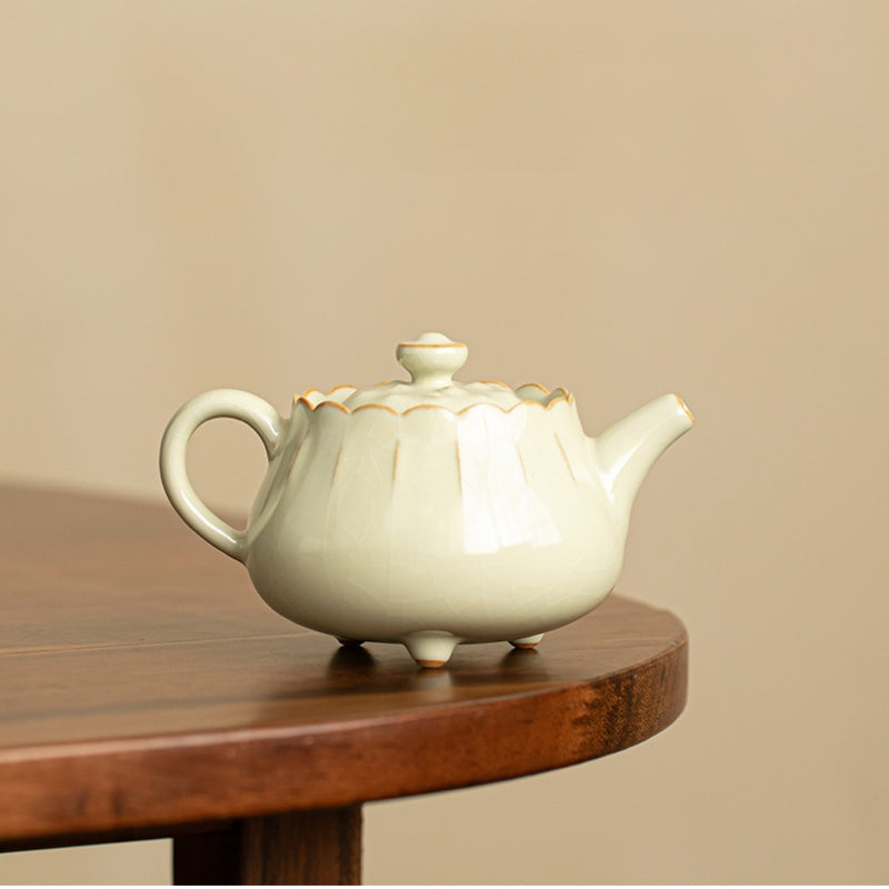 Chinese tea set, hand-cracked ceramic teapot