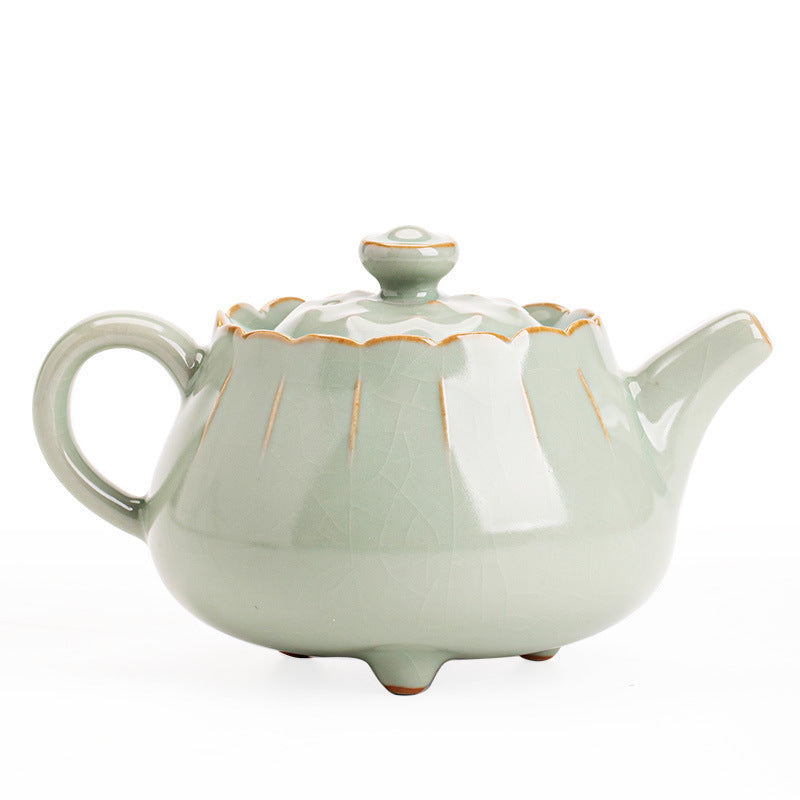 Chinese tea set, hand-cracked ceramic teapot