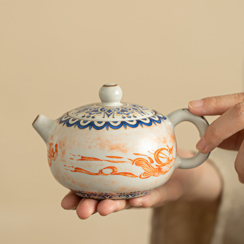 Chinese tea set, Dunhuang Feitian ceramic teapot