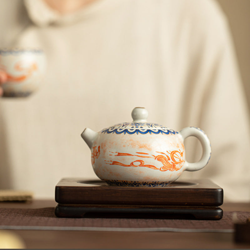 Chinese tea set, Dunhuang Feitian ceramic teapot