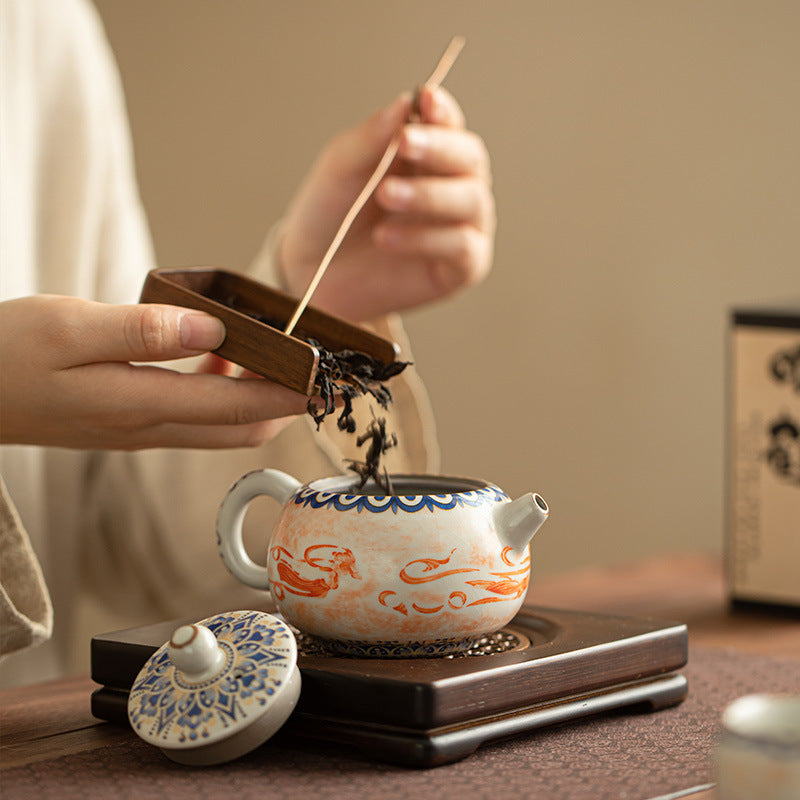 Chinese tea set, Dunhuang Feitian ceramic teapot