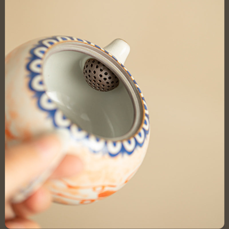 Chinese tea set, Dunhuang Feitian ceramic teapot