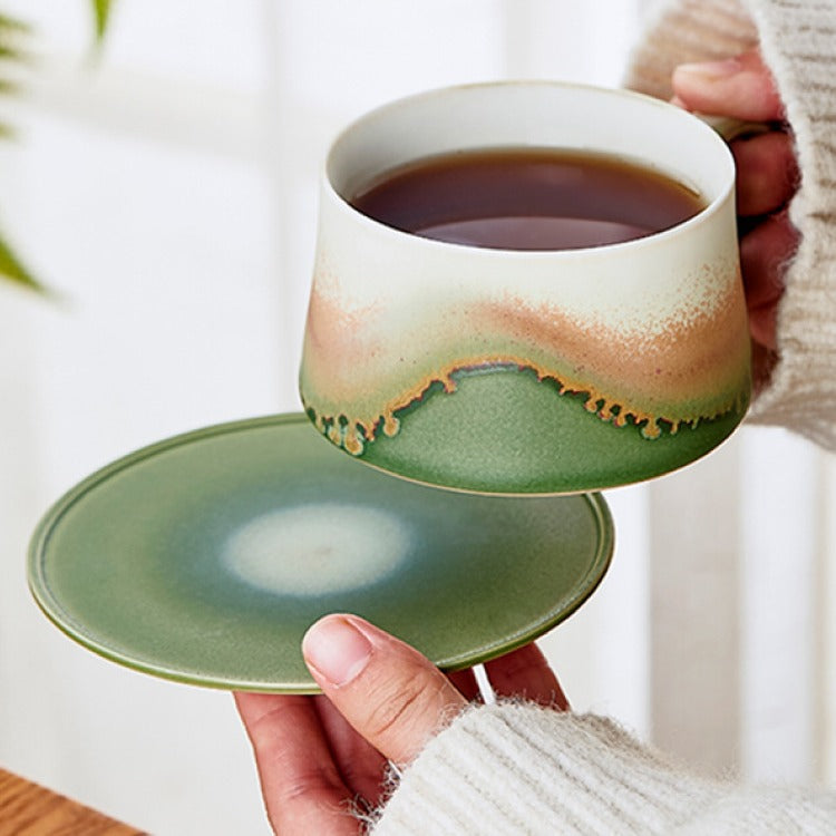 Traditional craftsmanship, Dunhuang mountain coffee cup