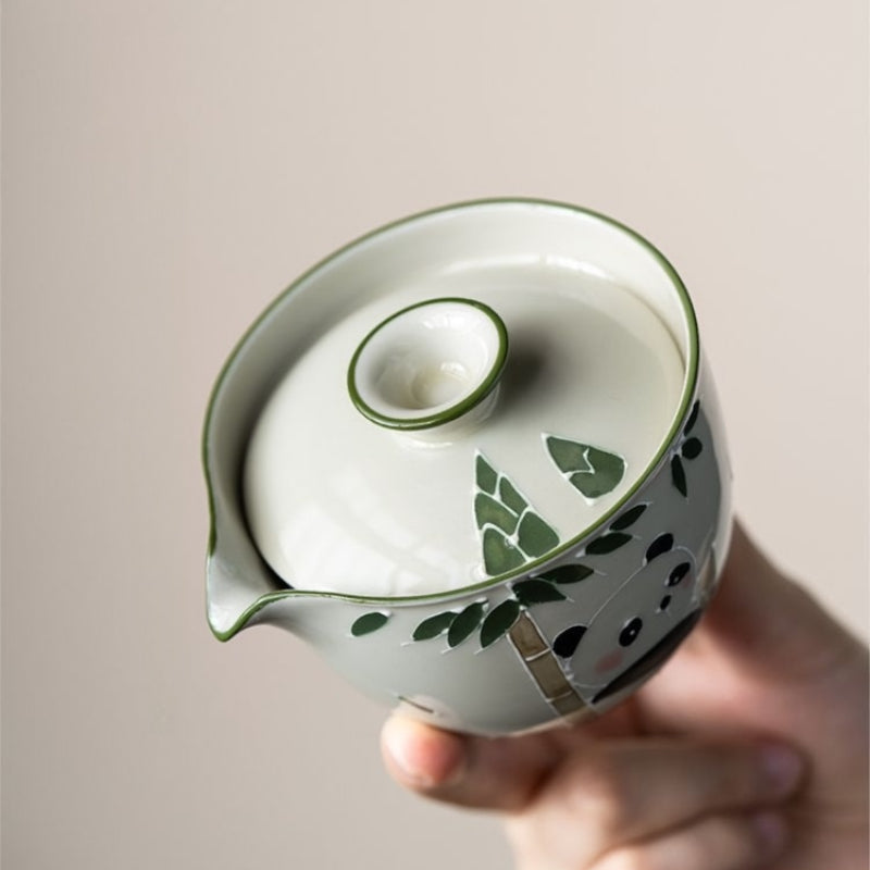 Chinese tea set, hand-painted cute panda tea set