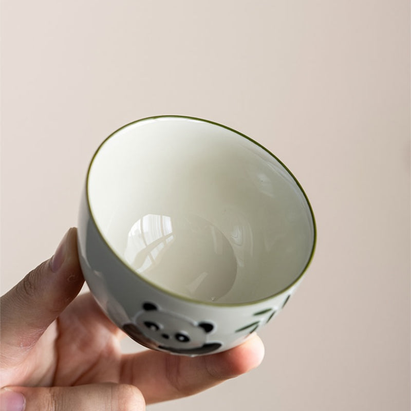 Chinese tea set, hand-painted cute panda tea set