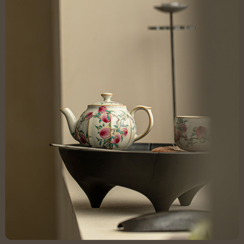 Traditional handicraft-ceramic teapot-Jiutao tea set