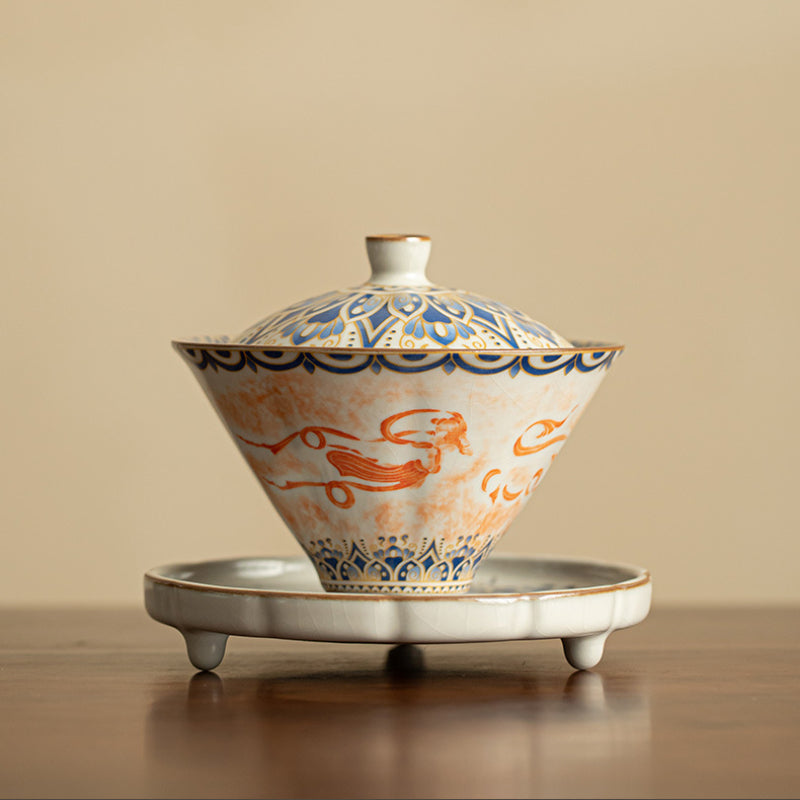 Chinese tea set, Feitian Dunhuang, Gaiwan tea set