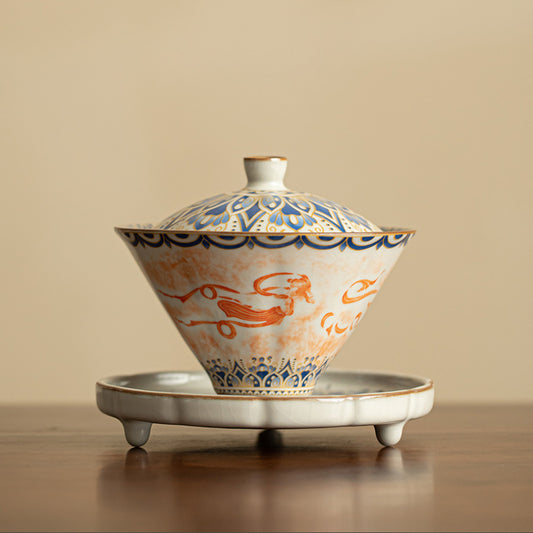 Chinese tea set, Feitian Dunhuang, Gaiwan tea set