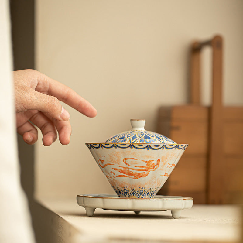 Chinese tea set, Feitian Dunhuang, Gaiwan tea set