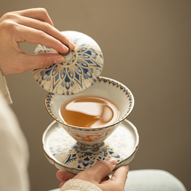 Chinese tea set, Feitian Dunhuang, Gaiwan tea set