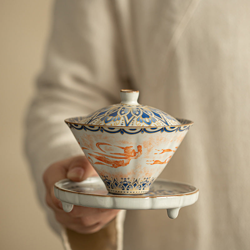 Chinese tea set, Feitian Dunhuang, Gaiwan tea set